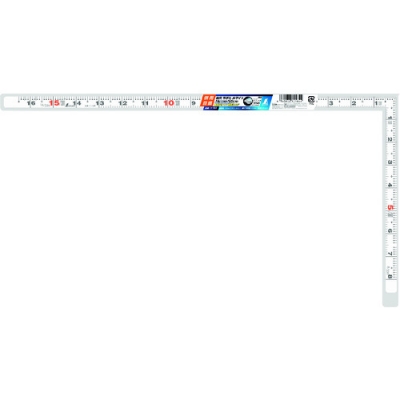 シンワ測定（株） 11184 シンワ　曲尺平ぴた　ホワイト　１尺６寸／５０ｃｍ　併用目盛
