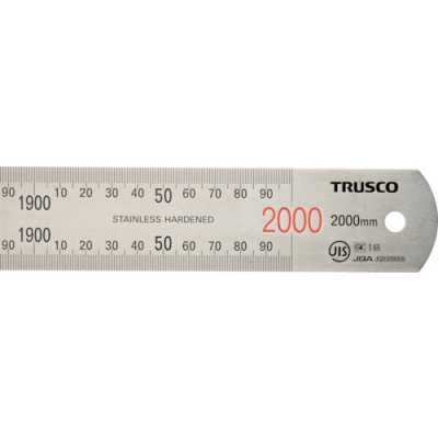 日本中山 TRUSCO  TSU-200 ＴＲＵＳＣＯ　直尺シルバースケール　２０００ｍｍ