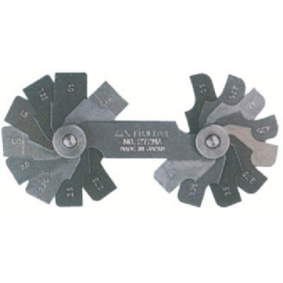 フジツール（株） 272-213 フジ　ラジアスゲ－ジ角型　測定サイズ２．１～３．０　枚数２０