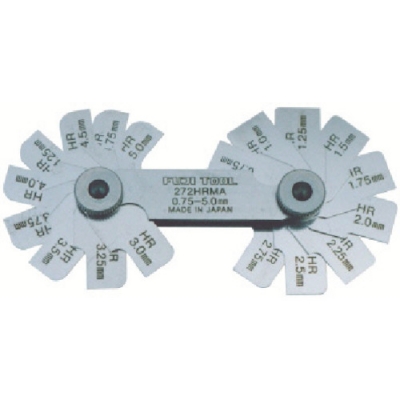 フジツール（株） 272HRMAA フジ　ラジアスゲージ角型高精度焼入品　測定サイズ０．２～１．０　枚数９