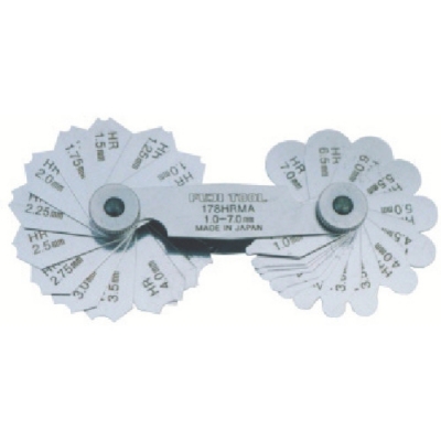 フジツール(株) 178HRMA フジ ラジアスゲージ円型高精度焼入品 測定サイズ1.0~7.0 枚数32