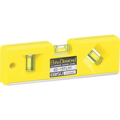 （株）エビス ED-15TLMY エビスダイヤモンド　磁石付トレンディレベル　蛍光イエロー