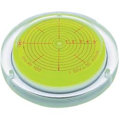 （株）アカツキ製作所 INC-RT50 ＫＯＤ　取付穴付角度計付丸台型アイベル水平器