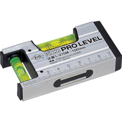 （株）アカツキ製作所 L-270M-30 ＫＯＤ　マグネット付箱型アルミレベル（３００ｍｍ）