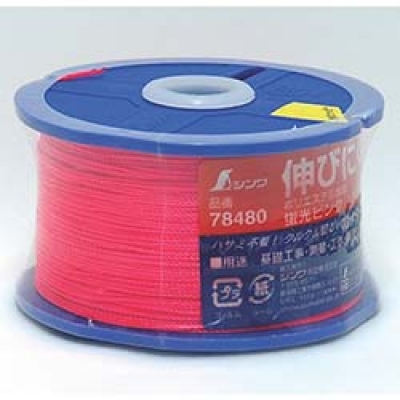 シンワ測定（株） 78480 シンワ　ポリエステル水糸　リール巻蛍光ピンク　太　０．８ｍｍ　２７０ｍ