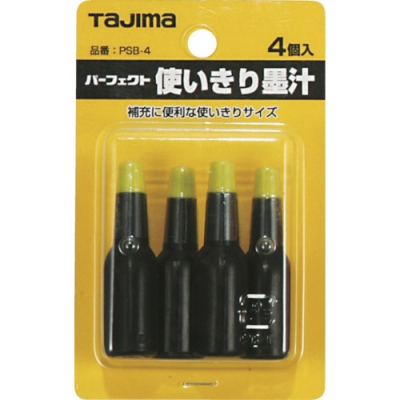 （株）ＴＪＭデザイン PSB-4 タジマ　パーフェクト使いきり墨汁（４個入）