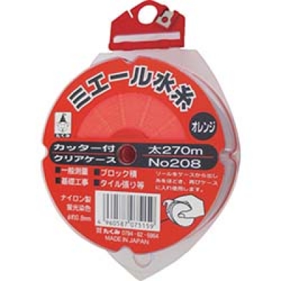 （株）たくみ 208 たくみ　ミエール水糸カッター付ケース入オレンジ太２７０ｍ