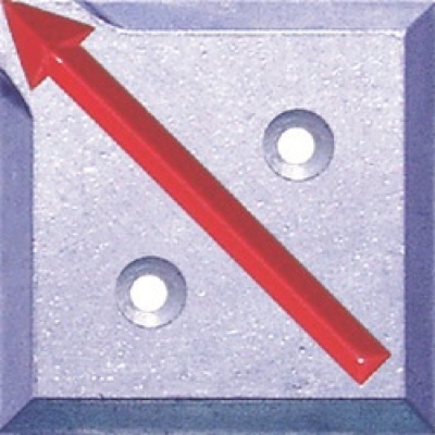 ＳＴＳ（株） SH-4-2 ＳＴＳ　境界用標示板（２穴・貼付用）ＳＨ－４　（１０枚入）