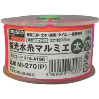 日本中山 TRUSCO  MI-270-P ＴＲＵＳＣＯ　蛍光水糸マルミエ　太　２７０ｍ