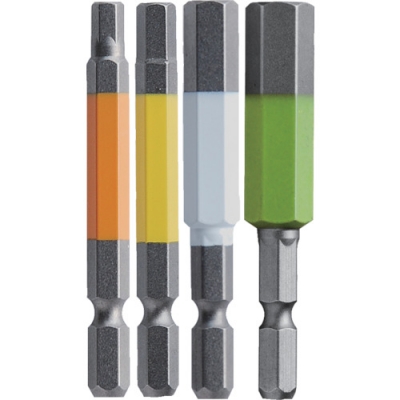 日本安力士 ANEX  ACHX4-65L アネックス　六角レンチカラービット４本組　全長６５ｍｍ