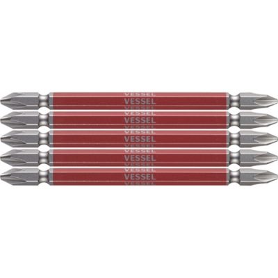 （株）ベッセル GS5P2110 ベッセル　剛彩ビット　５本組　（両頭）　＋２×１１０ｍｍ