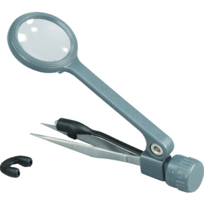 （株）光 HE-08 光　ＬＥＤライト付きルーペ　ピンセット付き