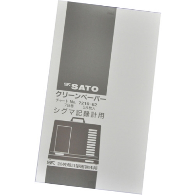 （株）佐藤計量器製作所 7210-62 佐藤　シグマ　型温湿度計用７日記録紙