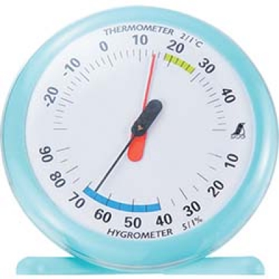 シンワ測定（株） 70494 シンワ　温湿度計　Ｑ－１　丸型　１５ｃｍライトブルー