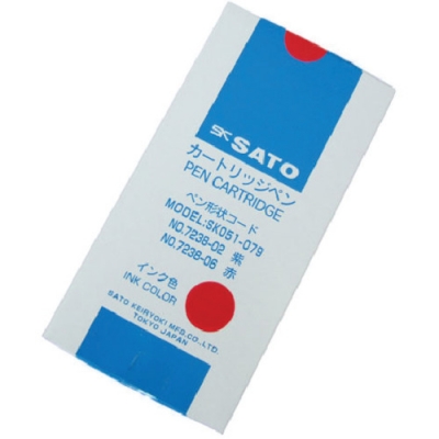 （株）佐藤計量器製作所 7238-06 佐藤　カートリッジペン赤　　（７２３８－０６）　（１２本入）