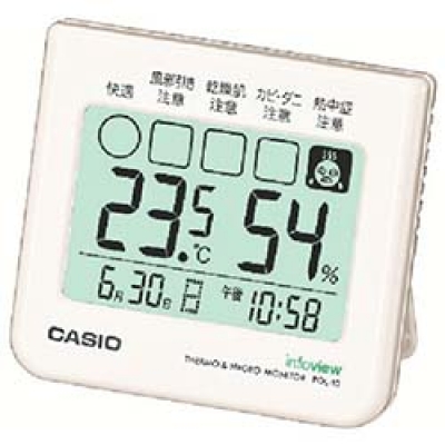 カシオ計算機（株） PQL-10-7JH カシオ　温湿度計大型表示クロック