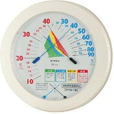 （株）日本緑十字社 375032 緑十字　環境管理温・湿度計（屋内用・壁掛）
