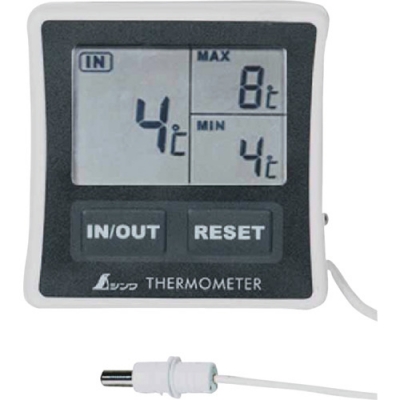 シンワ測定（株） 73042 シンワ　冷蔵庫用デジタル温度計Ａ最高最低／隔測式
