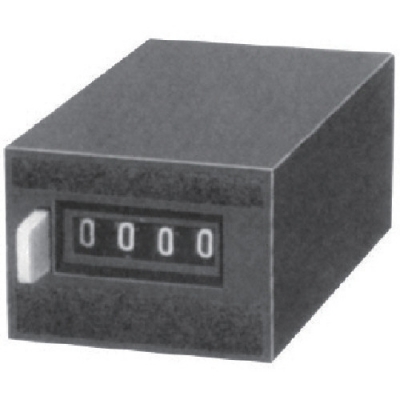 ライン精機（株） MCH-4S AC200V ライン精機　電磁カウンター（リセットツキ）４桁
