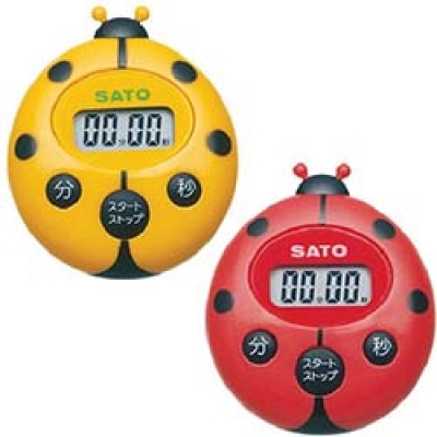 （株）佐藤計量器製作所 MT-C 佐藤　ミニタイマー　てんとう虫　（赤黄組）　ＭＴ－Ｃ（１７０６－０３）（２個入）
