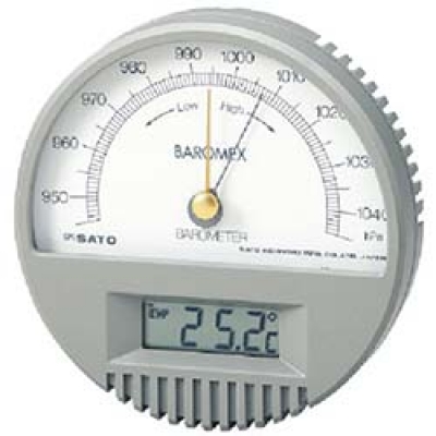 （株）佐藤計量器製作所 7612-00 佐藤　バロメックス気圧計（温度計付き）　（７６１２－００）