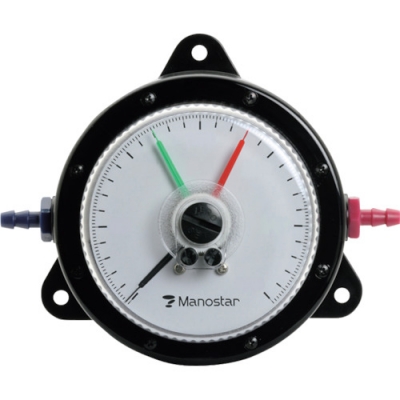 （株）山本電機製作所 WO81FT30E マノスター　微差圧計　マノスターゲージ　＜表面形・置針２本付＞