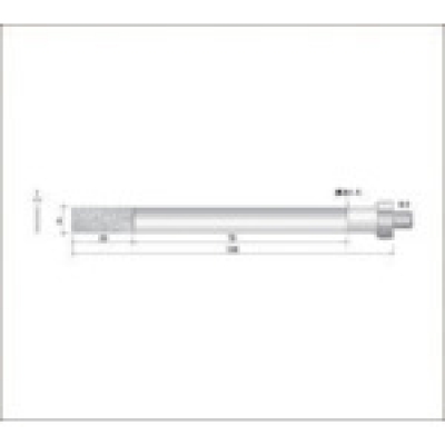 （株）ナカニシ 60235 ナカニシ　電着ダイヤモンドヤスリ（軸径３ｍｍ）　全長１０５ｍｍ刃長２０ｍｍ刃幅８ｍｍ