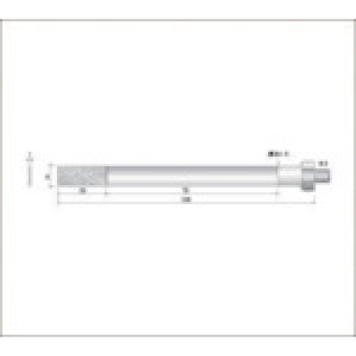 （株）ナカニシ 60236 ナカニシ　電着ダイヤモンドヤスリ（軸径３ｍｍ）　全長１０５ｍｍ刃長２０ｍｍ刃幅８ｍｍ