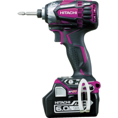 工機ホールディングス（株） WH18DDL2-2LYPK-R 日立　１８Ｖコードレスインパクトドライバ　６．０Ａｈ　レッド