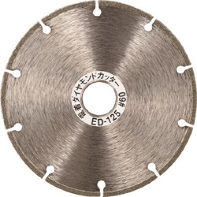 日本中山 TRUSCO  ED-125 ＴＲＵＳＣＯ　電着ダイヤモンドカッター　乾式用　１２５Ｘ１．６Ｘ２２