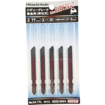 工機ホールディングス（株） 0032-9594 ＨｉＫＯＫＩ　ジグソーブレード　ＮＯ．６Ａ　押切り刃　７７Ｌ　３２山　５枚入り