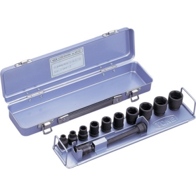 TONE(株) A3102 TONE インパクト用ソケットセット(メタルトレー付) 12pcs
