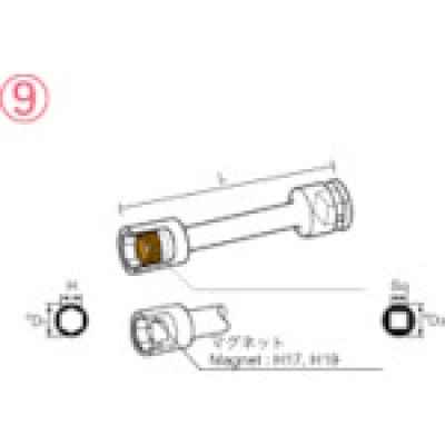 日本長堀工業 NAC   419EMT10 ナック　マグネットチューブ植込　エクステンション１２．７ｘ１９ｍｍｘ１００Ｌ
