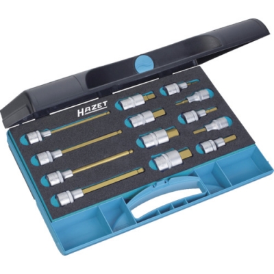 13 ＨＡＺＥＴ　ヘックスドライバーソケットセット（差込角１２．７ｍｍ）　ケース入り
