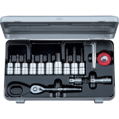 日本京都 KTC TBT3S17HX ＫＴＣ　９．５ｓｑ．ショートヘキサゴンビットソケットレンチセット