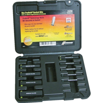 ボンダス・ジャパン（株） PHX9M-2C ボンダス　プロホールド［［Ｒ］］ＨＥＸ（六角）ビット（全長５０ｍｍ）　セット９本組（４－１７ｍｍ）