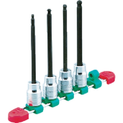 日本京都 KTC TBT4L04BPBH ＫＴＣ　１２．７ｓｑ．ロングボールポイントヘキサゴンビットソケットセット４コ組