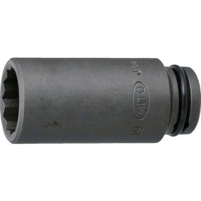 日本水户工机 MITOLOY  P3ML-19 ミトロイ　３／８　インパクトレンチ用　ソケット（１２角）　ロング　１９ｍｍ