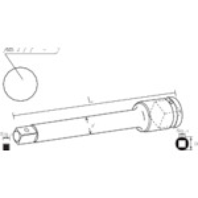 日本長堀工業 NAC   315E ナック　エクステンションバー　差込角９．５２ｘ１５０Ｌ