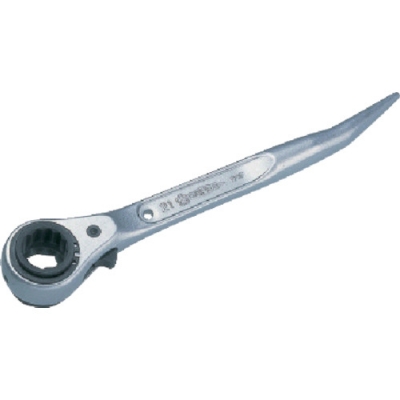 （株）スーパーツール SRB1924D スーパー　薄型曲りしの付・両口ラチェットレンチ（爪式）ショートタイプ