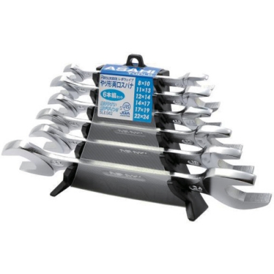 日本旭金属 ASH  SLES62 ＡＳＨ　ＲＥＶＯＷＡＶＥ　６本組両口スパナセット（ＨＣ）