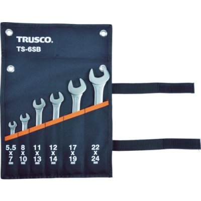 日本中山 TRUSCO  TS-6SD ＴＲＵＳＣＯ　両口スパナセット（６本組）