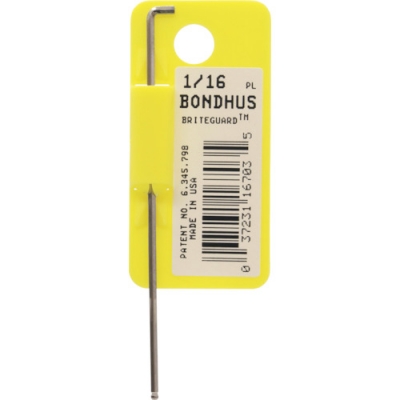 16 ボンダス　スタビー・ボールポイント・Ｌ－レンチ　ロング　１／１６インチ　（首下ショートタイプ）
