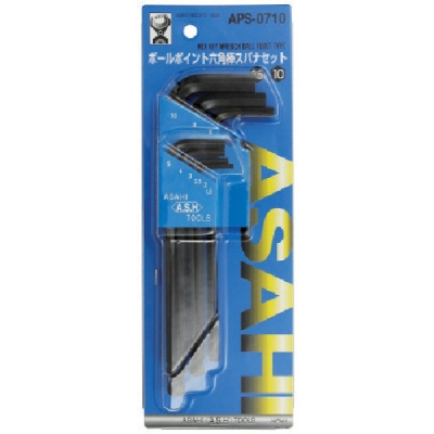 日本旭金属 ASH  APS0710 ＡＳＨ　ボールポイント六角棒レンチセット７本組