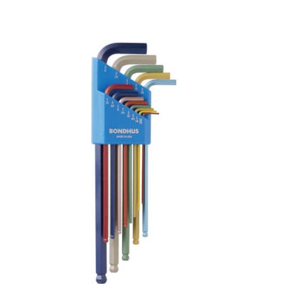 ボンダス・ジャパン（株） BLX13XLCG ボンダス　カラーガード・Ｌ－レンチ　エクストラロング　インチ　セット１３本組（０．０５０－３／８）