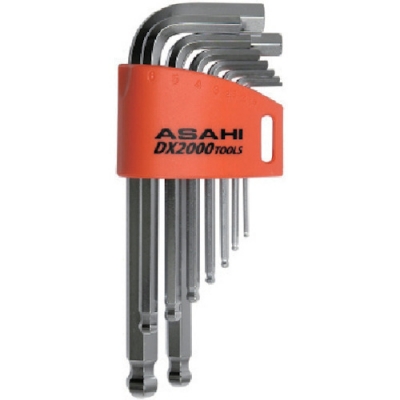 日本旭金属 ASH  AZS0910 ＡＳＨ　メッキボールポイントショート六角棒レンチセット９本組