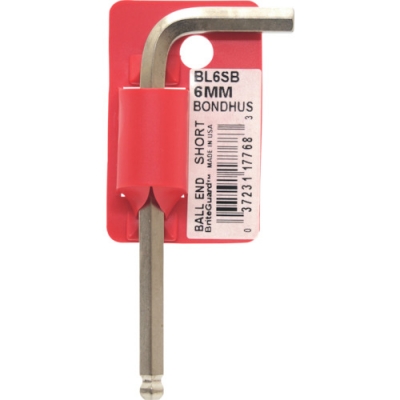 ボンダス・ジャパン（株） BL6SB ボンダス　ボールポイント・Ｌ－レンチ　ショート　メッキ　６ｍｍ