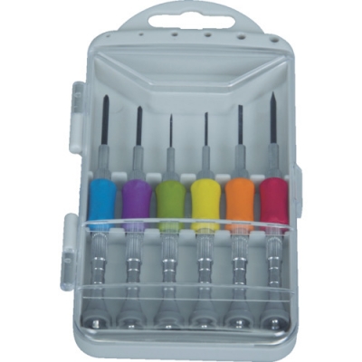 日本中山 TRUSCO  TCSDA-6S ＴＲＵＳＣＯ　クッショングリップ精密ドライバー　６本セット