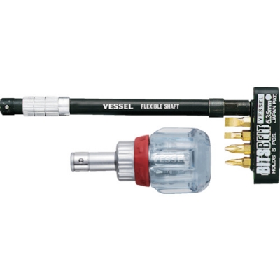 （株）ベッセル TD-6700FX-4 ベッセル　ラチェットスタビードライバー（フレキシブルシャフト付き）
