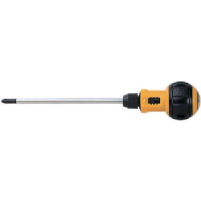 （株）新亀製作所 NO1900-2-100 サンフラッグ　クッションラチェットドライバー　＃２Ｘ１００